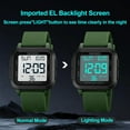 thumbnail image 4 of Men Digital Sports Watch Ultra-Thin Large Face Waterproof Wrist Watches for Men with Stopwatch Countdown Timer Alarm Function Dual Time LED Back Light, 4 of 13