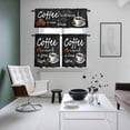 thumbnail image 5 of Coffee Beans Curtain Valances Set Coffee Cup Letterings Art Print Kitchen Curtains 24&nbsp;inch Length Rod Pocket Valance and Tiers 3 Piece Set Bedroom Bathroom Laundry Decor, 5 of 9