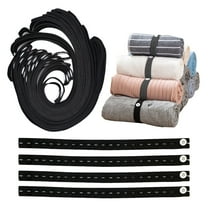 LELE LIFE 50Pcs Clothes Storage Elastic Band, Adjustable Bed Sheet Organizer Bands with Button & Buttonhole, Closet Organizer Space Saver Strap for Clothing Towel Thin Blanket