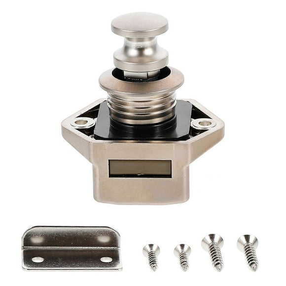 1 Set RV Button Lock Keyless RV Cupboard Drawer Cabinet Push Lock Latch Knob