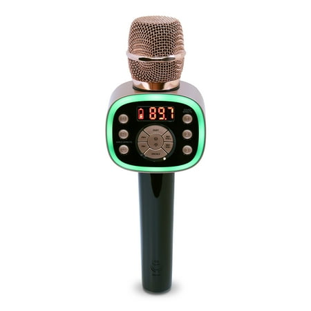 Singing Machine Bluetooth Carpool Karaoke Microphone 2.0, Stand Alone Mic, CPK565RD, Rose Gold