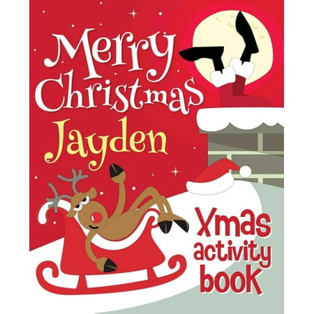 Merry Christmas Jayden - Xmas Activity Book: (Personalized Children s Activity Book) (Paperback)