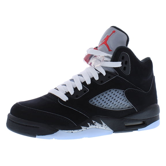 Nike Air Jordan 5 Retro GS Boys Shoes Size 6, Color: Black/White/Metallic Silver