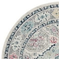 thumbnail image 5 of SAFAVIEH Madison Normand Geometric Floral Area Rug, Light Grey/Fuchsia, 6'7" x 6'7" Round, 5 of 7