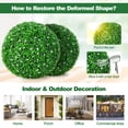 thumbnail image 7 of Topbuy 2 PCS Artificial Boxwood Topiary Balls 19.5” Faux Plants Decorative Boxwood Balls with White Flowers & Holly Leaves, 7 of 7
