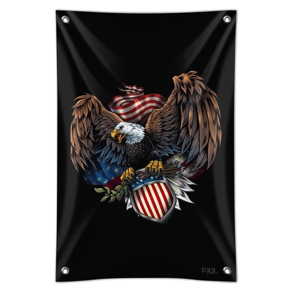 Patriotic Eagle USA American Flag Shield Home Business Office Sign