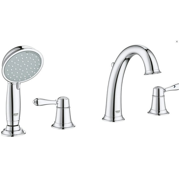 Grohe 25 162 Starlight Chrome Fairborn Deck Mounted Roman Tub Filler Trim