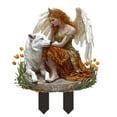 thumbnail image 1 of Tarjeta Acrílica Para Jardín Con Ranura Para Tarjetas, Para Decoración Exterior Con Temática De Hadas, Ángeles, Lobos Y Flores, Para Decorar El Jardín., 1 of 5