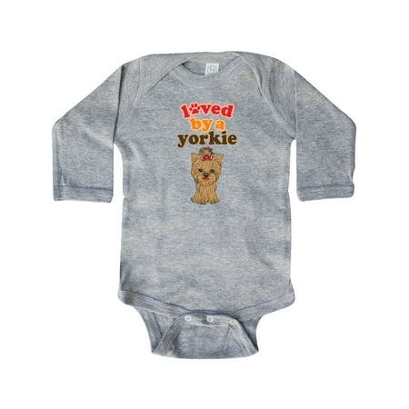 

Inktastic Yorkshire Terrier Dog Yorkie Gift Baby Boy or Baby Girl Long Sleeve Bodysuit
