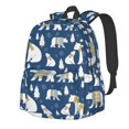 thumbnail image 1 of Disketp cute winter bear Mochila Escolar de Gran Capacidad y Peso Ligero, Mochila de Viaje Ideal para Escuela, Trabajo y Uso Diario, Cómoda y con Estilo, 1 of 8