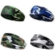 thumbnail image 1 of 4 paquetes de bandas para el sudor para hombres, bandas para el sudor deportivas para entrenamiento, bandas para el sudor con estampado de camuflaje, bandas para el sudor anchas para la, 1 of 5
