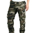 thumbnail image 2 of Antqov Cargo Pants for Men, Camouflage Zipper Straight Work Pants with Multiple Pockets, Outdoor Hiking Comfortable Waterproof Tactical Pants, 2 of 4