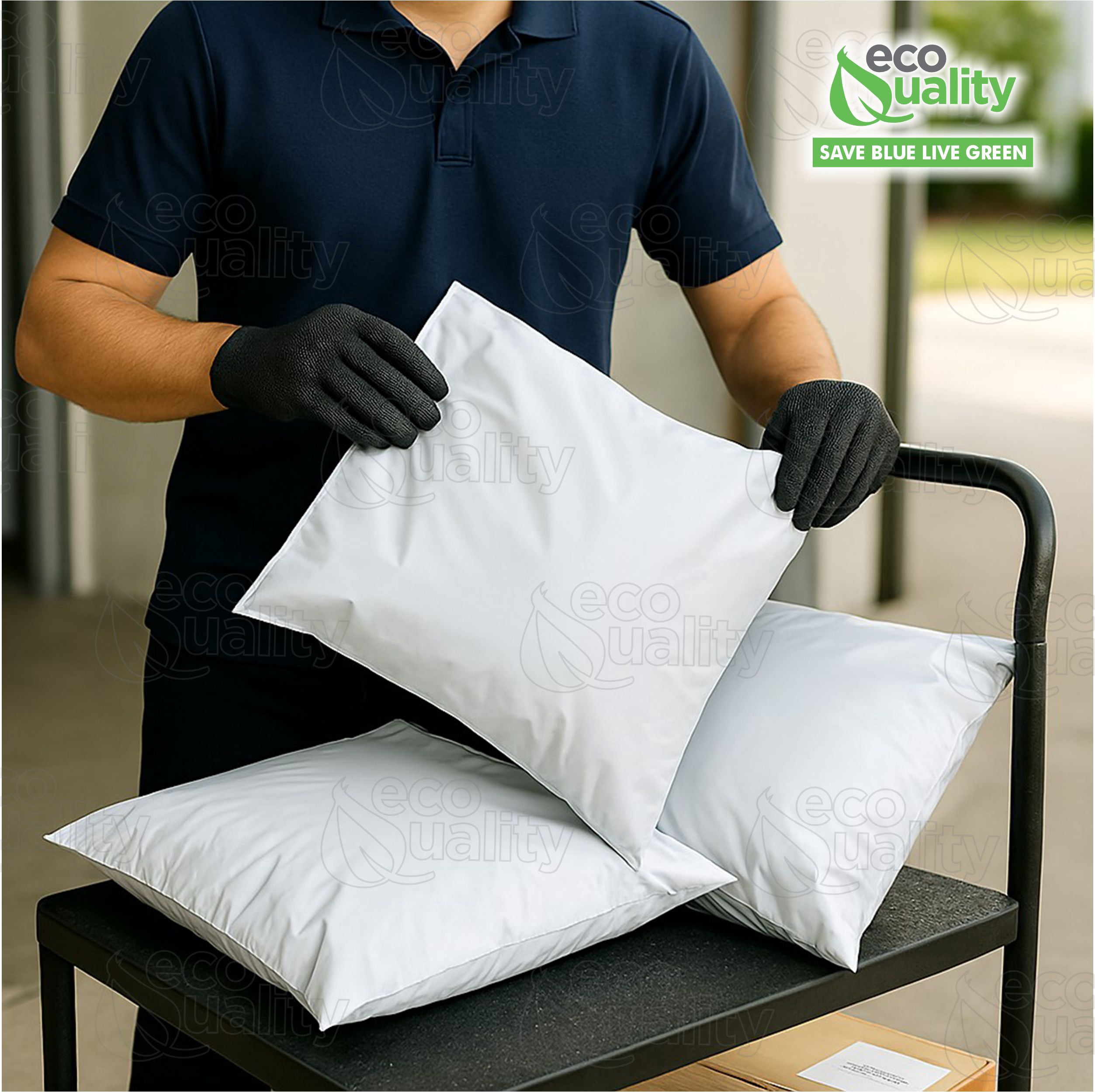 [50 Pack] 24x24 White Poly Shipping Bags - Mailer with Self Adhesive, Tear-Proof, Waterproof, Postal Large Mailing Bags, Envelopes, 2.5 mil