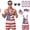 Shorts Styles C, variant on American Flag Overalls Shorts for Men Women Patriotic Overalls Bib Jumpsuit, Adjustable Straps Coveralls with Pockets, Fourth of July