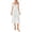 White, variant on Women Long Dress, Sleeveless V-neck Lace Patchwork Summer A-line Dress Slit Dress
