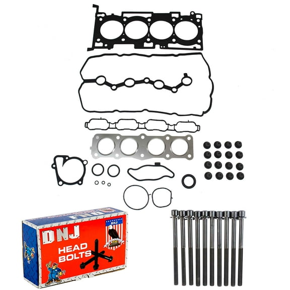DNJ HGB4297 Cylinder Head Gasket Set with Head Bolt Kit Fits Cars & Trucks 15-17 Hyundai 2.4L DOHC