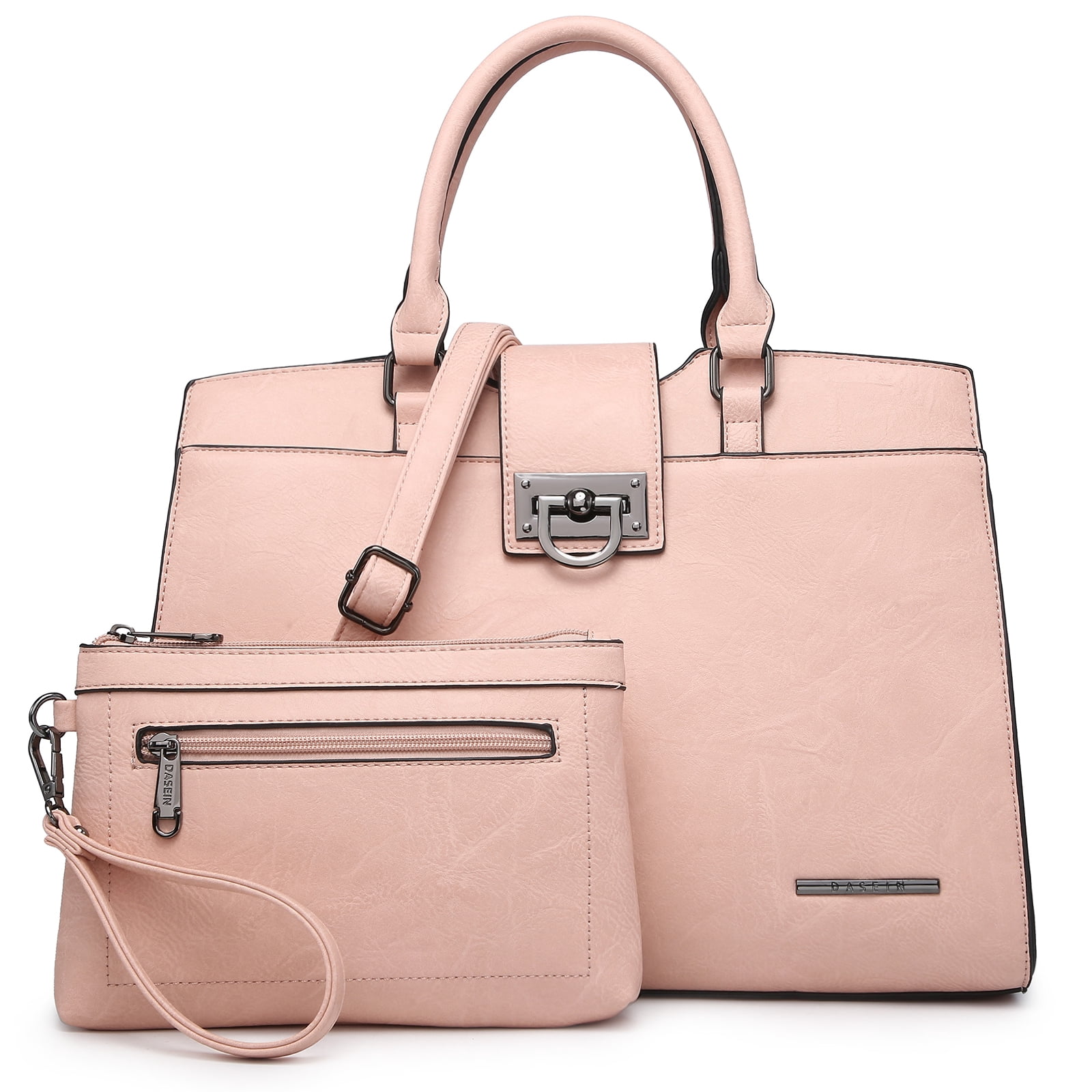 Dasein Handbags for Women Purses Monogram Satchel Purse Large Tote Ladies Handbag Shoulder Bags Top Handle Work Bag 2pcs Set