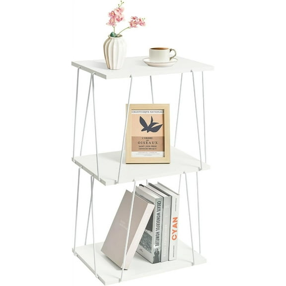 Tall Side Table, Small End Table, 29 inch High Accent Table, Bedside Table for Living Room, Bedroom and