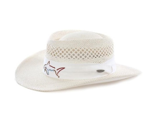 BRANDED STRAW HAT VENTED 