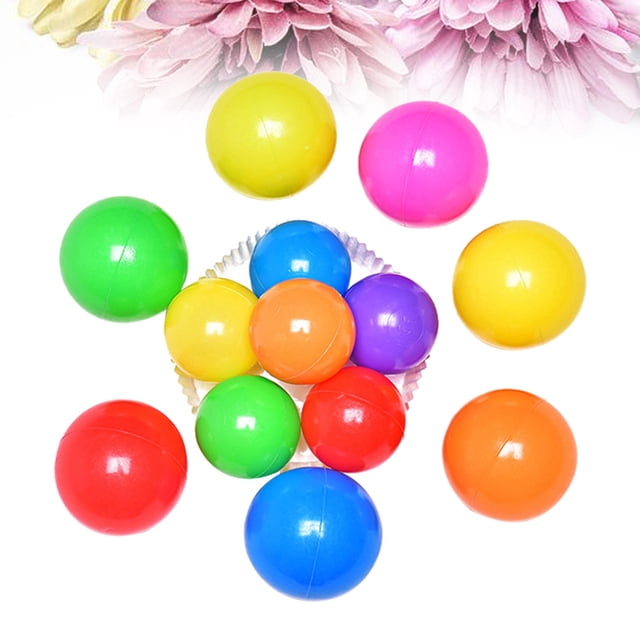 HEALEEP 200 Pcs Loose Small Balls Assorted Color Color Recognition for Bounce House