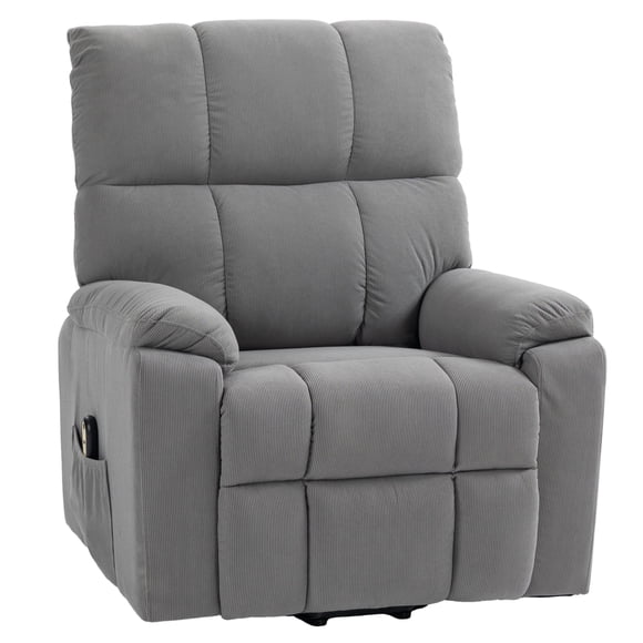 Grey Microfiber Lift Recliner Chair – Electric Power Lift for Seniors | Comfortable & Easy Mobility | Living Room & Bedroom Use | Quick Assembly