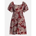 thumbnail image 6 of Time and Tru Women's Mini Dress with Puff Sleeves, Sizes XS-XXXL, 6 of 6