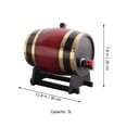 thumbnail image 2 of HONMEET Practical Wood Bucket Wooden Barrel Multi- Use Wine Dispenser, 2 of 8