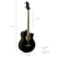thumbnail image 5 of Best Choice Products 22-Fret Full Size Acoustic Electric Bass Guitar w/ 4-Band Equalizer, Truss Rod - Black, 5 of 8