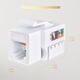 thumbnail image 3 of GearIT Ethernet Wall Jack RJ45 Insert for Cat5/Cat6 Keystone Wall Plate, White 50-Pack, 3 of 7
