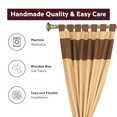 thumbnail image 6 of Handcrafted 4-Piece Blended Raw Silk Curtain - Two-Tone Gold Brown Tab Top Design, Machine Washable - 43"W x 96"L Panels, Perfect for Living & Dining Rooms, 6 of 6