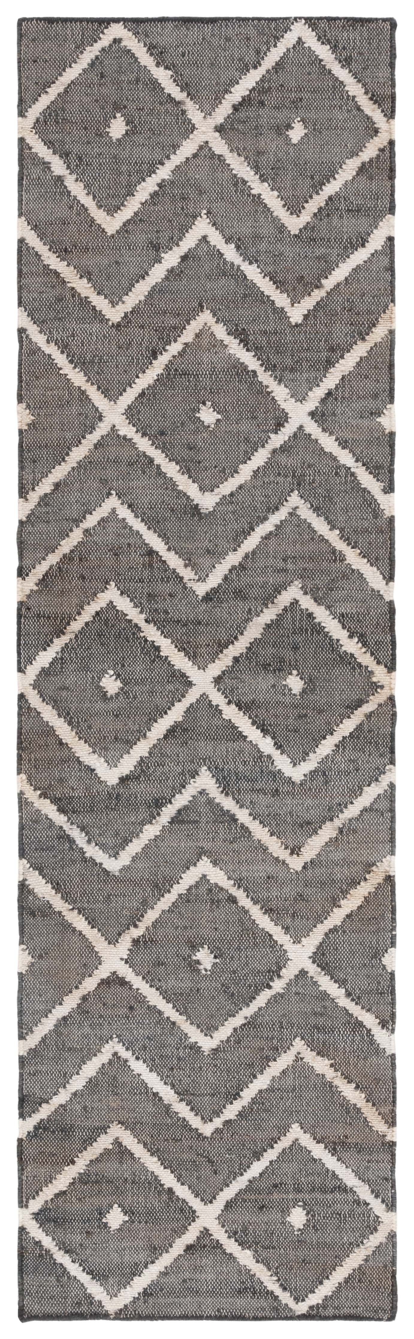 Safavieh Kilim Wesley Geometric Runner Rug, Charcoal/Natural, 2'3" x 8'