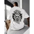 thumbnail image 1 of Men's Summer Casual T-Shirt with Unique Eye Print - Soft Polyester & Spandex Blend, Crew Neck, Short Sleeve, Machine Washable, Printed, Leisure Style, Conventional Version, Summer, 1 of 5