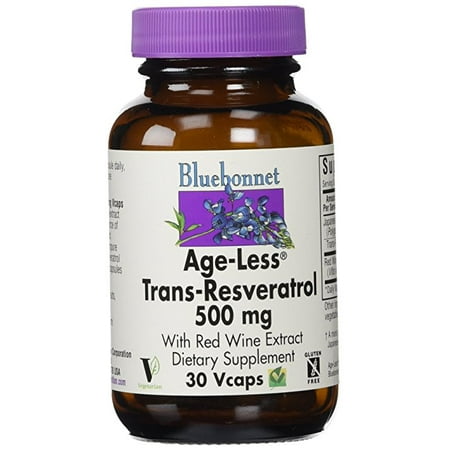 Bluebonnet - AGE-LESS trans-resvératrol 500 mg 30 Vcaps