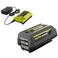 thumbnail image 1 of Kit de cargador de batería Ryobi OP4040 40V 4.0 Ah de litio, 1 of 3