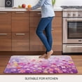 thumbnail image 6 of Pink Spring Floral Door Mat Indoor Outdoor, Summer Daisy Botanical Oil Painting Non Slip Welcome Mat with Rubber Backing, Absorbent Fabric Front Door Mats Entryway Rug for Home Patio Entrance 18"x30", 6 of 8