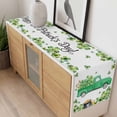 thumbnail image 4 of St. Patrick's Day Table Runner - 90 Inch Long, Kitchen Dining Table Runner Dresser Scarves, Spring Lucky Shamrocks Green Truck Country Farmhouse Decor for Coffee Tables Wedding Party Banquet, 4 of 8
