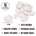 thumbnail image 5 of Koltose by Mash - Polished White Pebbles, 1”-2” inch Natural Decorative Stones, 5 lbs, 5 of 7