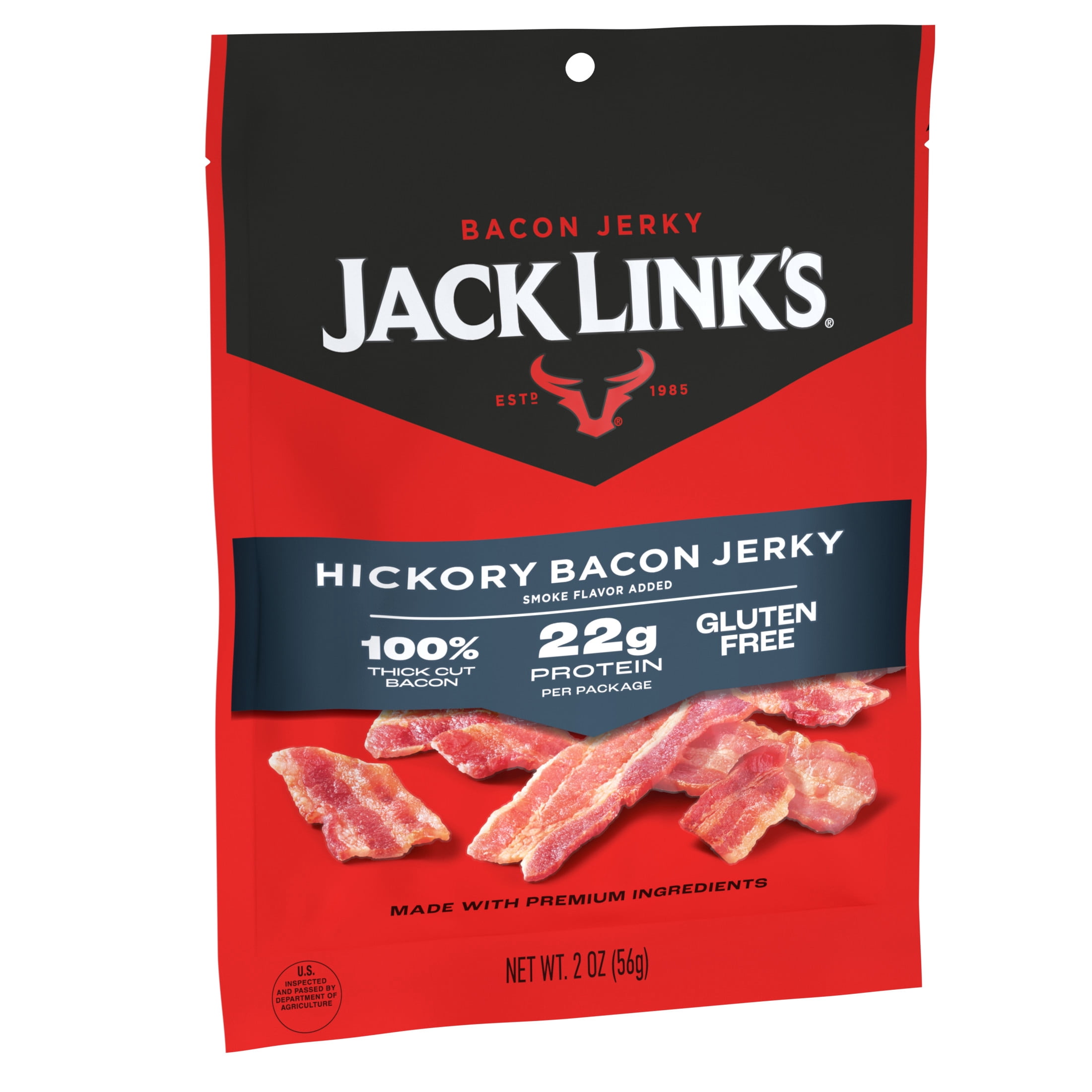 Jack Links Hickory Smoked Bacon Jerky, 2 Ounce