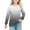 Gray, variant on School Tshirts for Girls Cute Colorful Print Long Sleeve with Chest Pockets Pullover Shirts 5-14 Years
