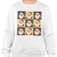 thumbnail image 2 of Checkered Vintage Santa Sweatshirt Unisex Medium White, 2 of 5