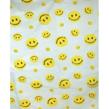 Happy Face" Vinyl Shower Curtain