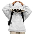 thumbnail image 4 of IWRICH Cute Animal Hoodies for Women Men Long Sleeve Hooded Sweatshirts Long Sleeve Casual Fashion Pullover Tops Light Gray L, 4 of 4
