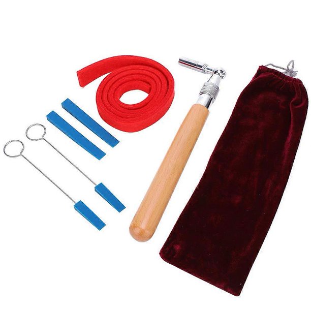 Kit de afinación de piano de 6 piezas, kit de herramientas de silenciamiento de martillo de afinador de piano, herramientas de afinador de piano profesional para principiantes y reparación de afinad