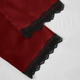 thumbnail image 4 of Fengactive Womens Satin 4 Piece Nightwear Set Lace Robe Camisole Pants Shorts Sets Soft Satin Pajama Set, 4 of 7