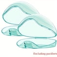thumbnail image 1 of HLONK 2pcs Translucent Soothing Item Holder Cases with Clip - Durable Plastic Binky Storage Box  Oval Shape with Flip Lid  Light Pink & Blue  Keeps Soothing Items Clean & Accessible  Soot, 1 of 7