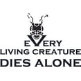 thumbnail image 1 of Every Living Creature Dies Alone | 13" x 20" Living Room Bedroom Removable Donnie Darko Sci-fi Thriller Movie Wall Decal Quotes Decoration Sticker - Vinyl Home Art Frank The Rabbit Decor Design, 1 of 5