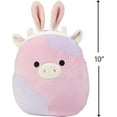 thumbnail image 4 of Squishmallows 10" Patty The Cow with Bunny Ears Easter Plush - Official Kellytoy, 4 of 5