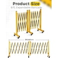 thumbnail image 3 of Kojooin Expandable Barricade Gate, Mobile Folding Security Barrier with Wheels for Traffic Control, Garage or Event Use, 3 of 6