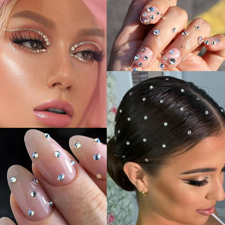 Face Gems Eye Jewels Rhinestones Gems Crystals Pearls Stickers Festival  Diamonds for Face Makeup Euphoria Diamonds Hair Body Rhinestones Gems Jewels  for Eyes Stickers Stick on for Women 