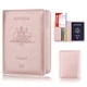 thumbnail image 2 of Funda protectora antimagnética para pasaporte, de piel sintética, para pasaporte, tarjetero, tarjetero, 2 of 6